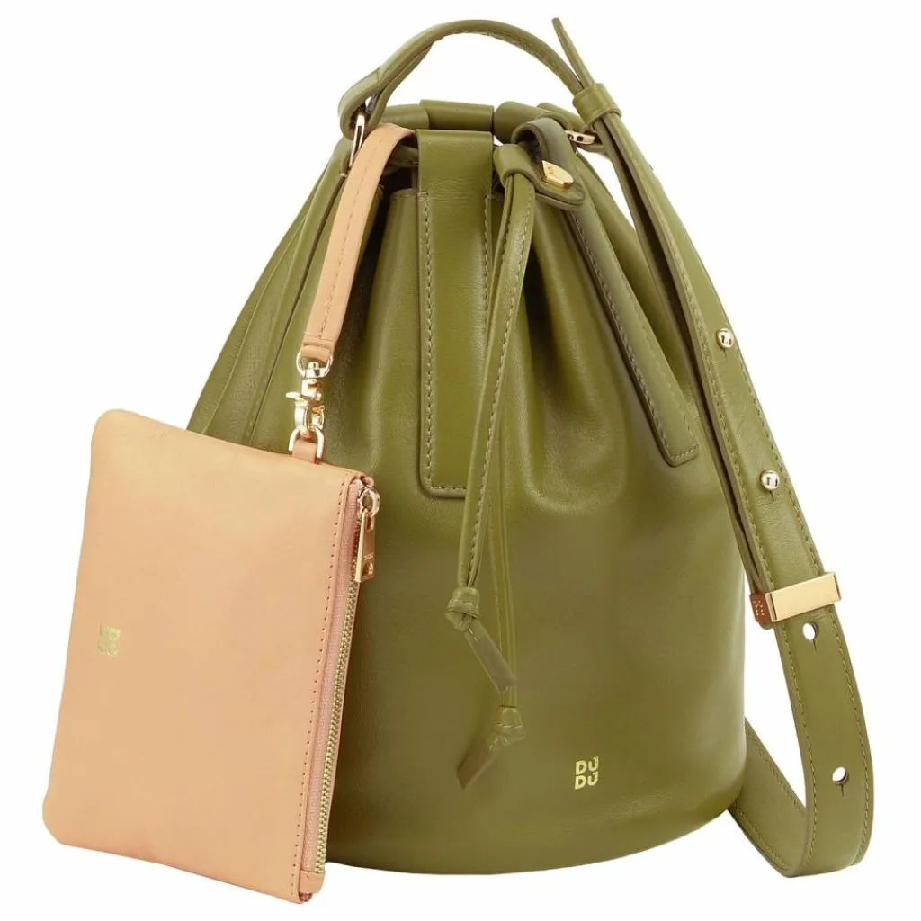 Clearance DuDu Filicudi Beuteltasche Leder 19 cm olive
