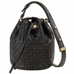 Online DuDu Filicudi Beuteltasche Leder 14 cm black rose