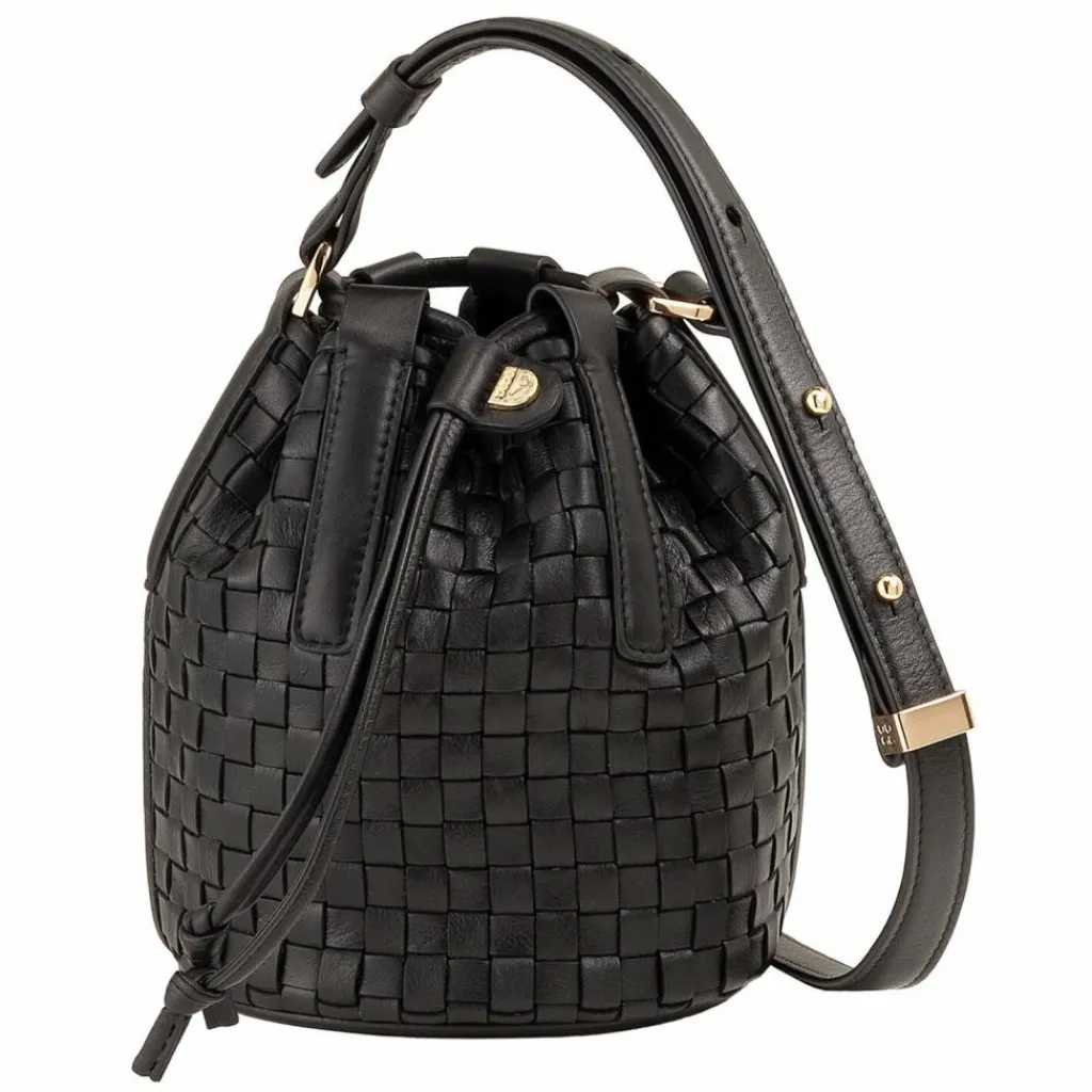 Online DuDu Filicudi Beuteltasche Leder 14 cm black rose