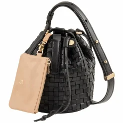 Online DuDu Filicudi Beuteltasche Leder 14 cm black rose