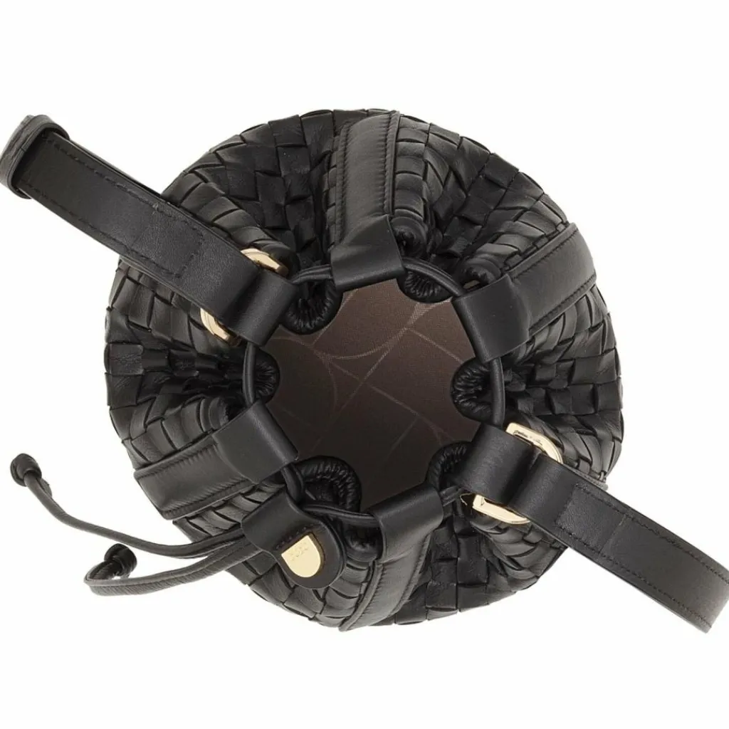 Online DuDu Filicudi Beuteltasche Leder 14 cm black rose