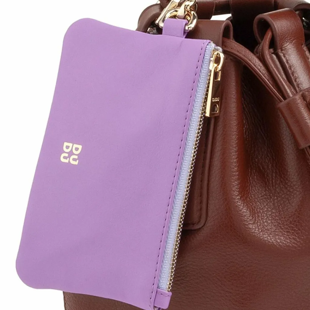 Best DuDu Filicudi Beuteltasche Leder 14 cm coffee brown