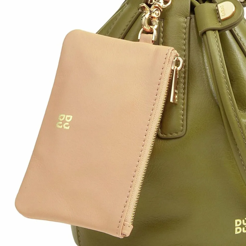 Best DuDu Filicudi Beuteltasche Leder 14 cm olive