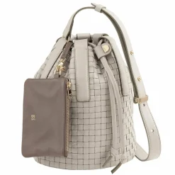 DuDu Umhängetaschen|Beuteltaschen<Filicudi M. Beuteltasche Leder 19 cm pearl grey