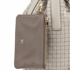 DuDu Umhängetaschen|Beuteltaschen<Filicudi M. Beuteltasche Leder 19 cm pearl grey