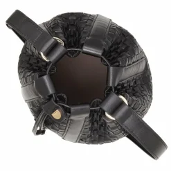 DuDu Umhängetaschen|Beuteltaschen<Filicudi M. Beuteltasche Leder 19 cm black rose