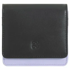DuDu Damengeldbörsen Hochformat<Flores Geldbörse Leder 10 cm black-lavander