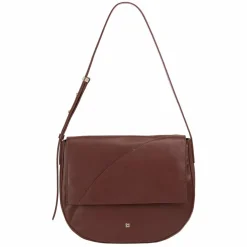 DuDu Schultertaschen|Henkeltaschen<Formentera Schultertasche Leder 34 cm chocolate brown
