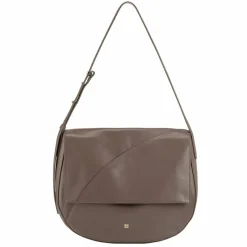 Outlet DuDu Formentera Schultertasche Leder 34 cm taupe