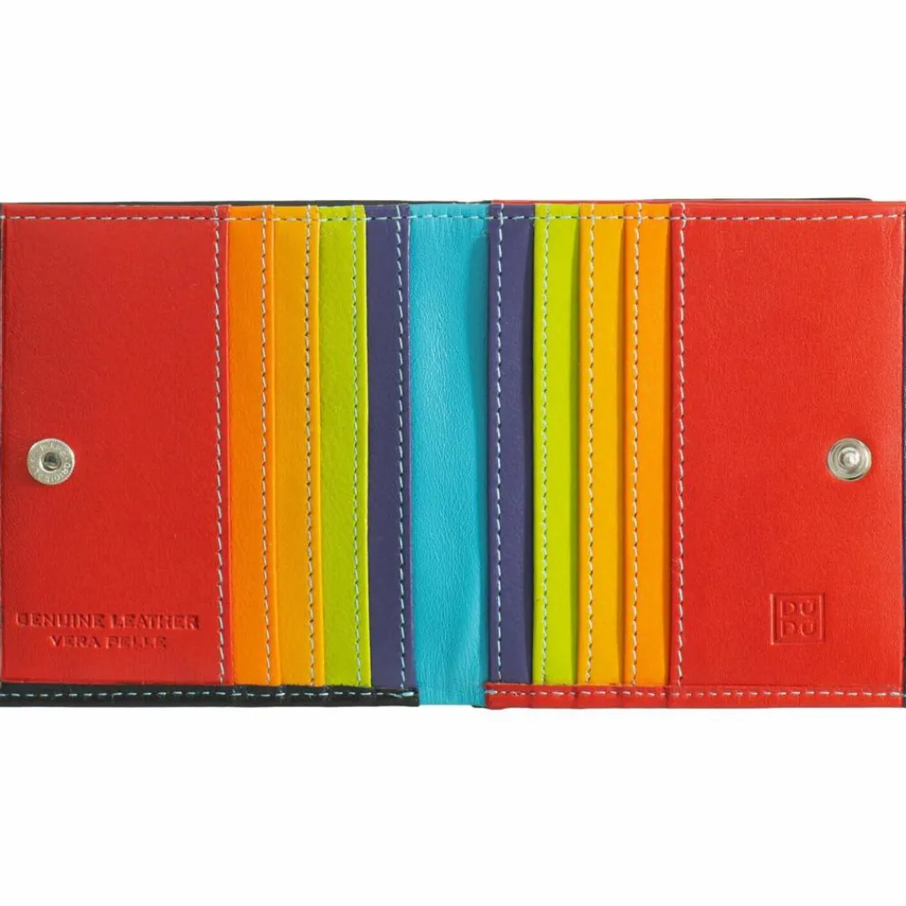 DuDu Herrengeldbörsen Hochformat|Damengeldbörsen Hochformat<Geldbörse Leder 9,5 cm schwarz