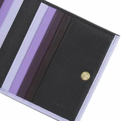 Best DuDu Geldbörse Leder 9,5 cm black-lavander
