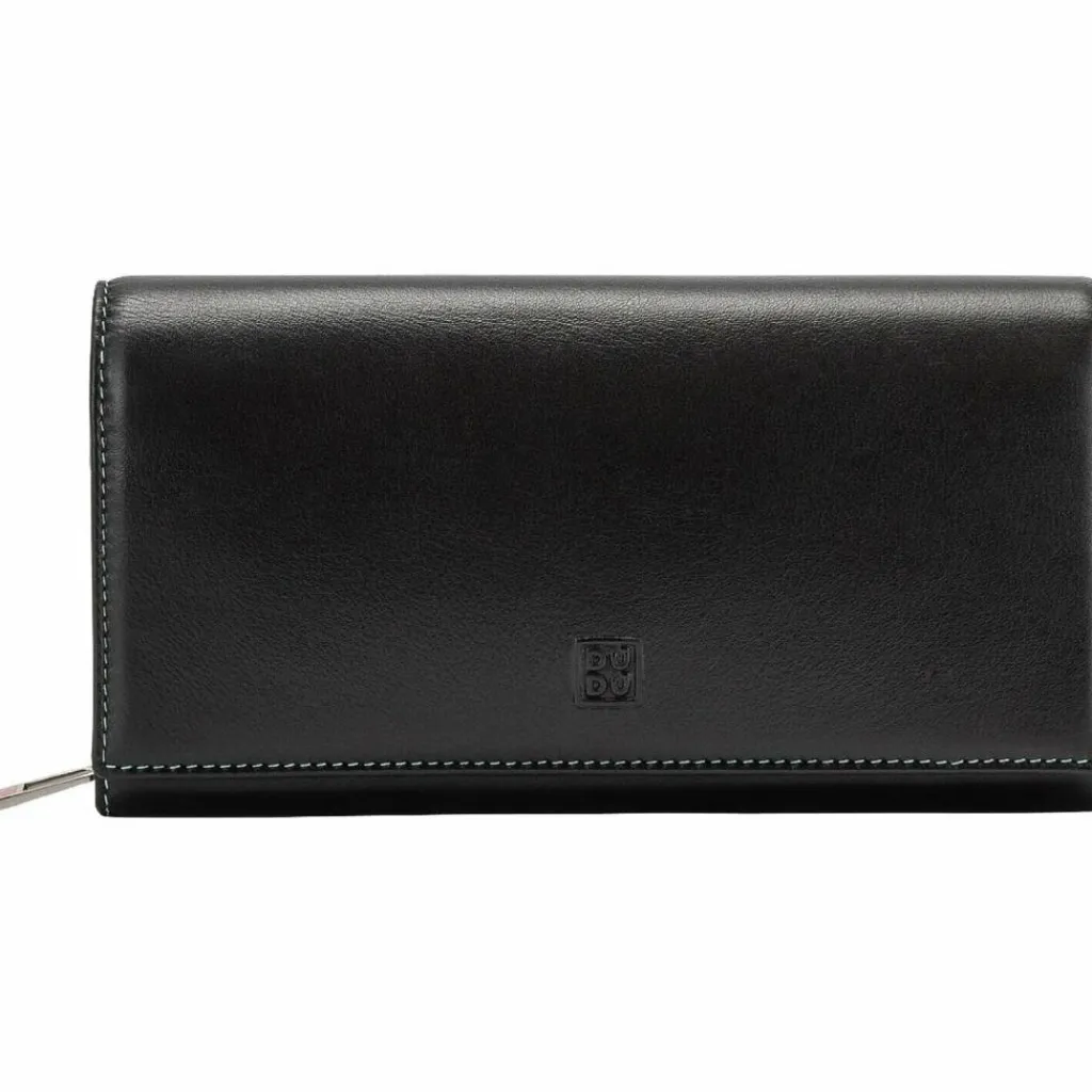 Best DuDu Geldbörse Leder 19 cm schwarz