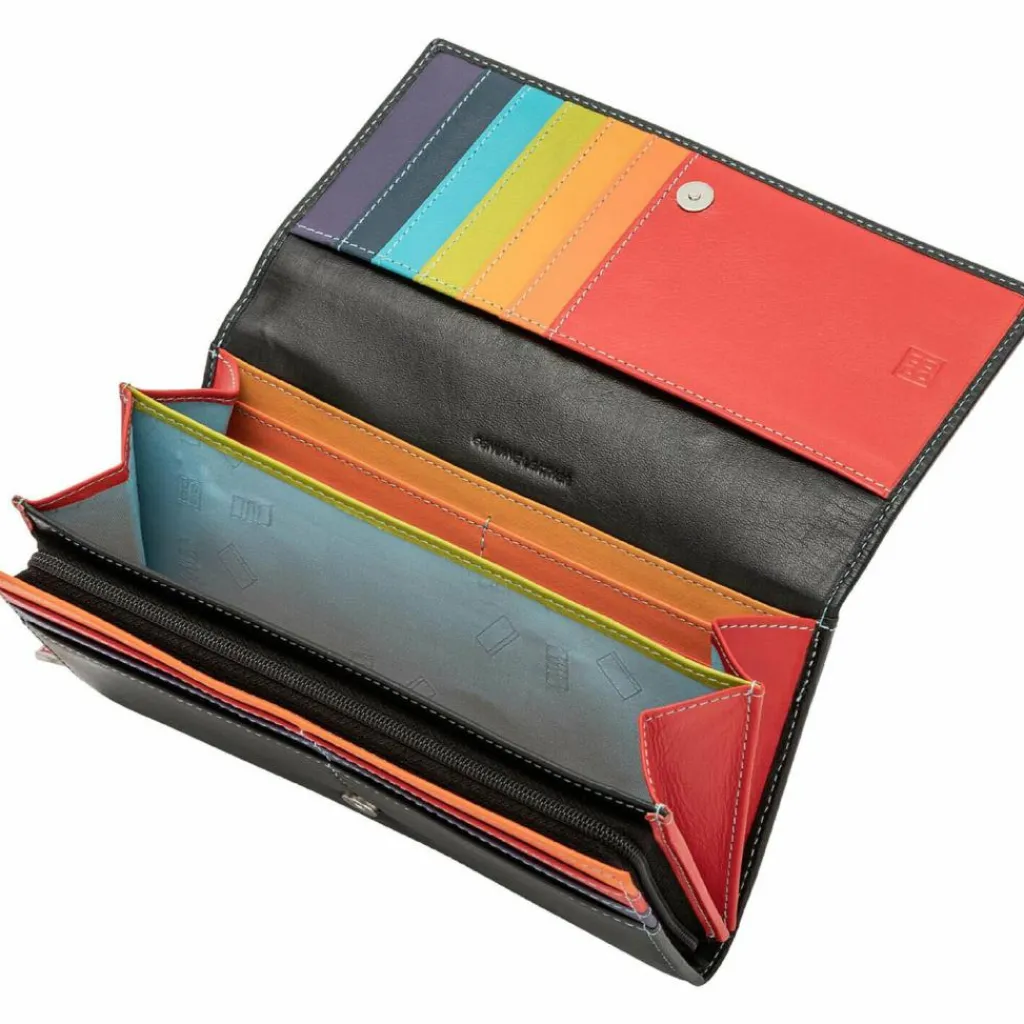 Best DuDu Geldbörse Leder 19 cm schwarz