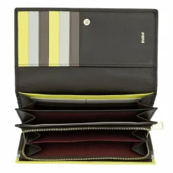 DuDu Damengeldbörsen Querformat<Geldbörse Leder 19 cm coffee brown