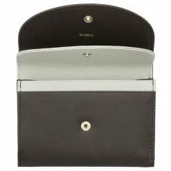 DuDu Damengeldbörsen Querformat<Geldbörse RFID Leder 13 cm coffee brown