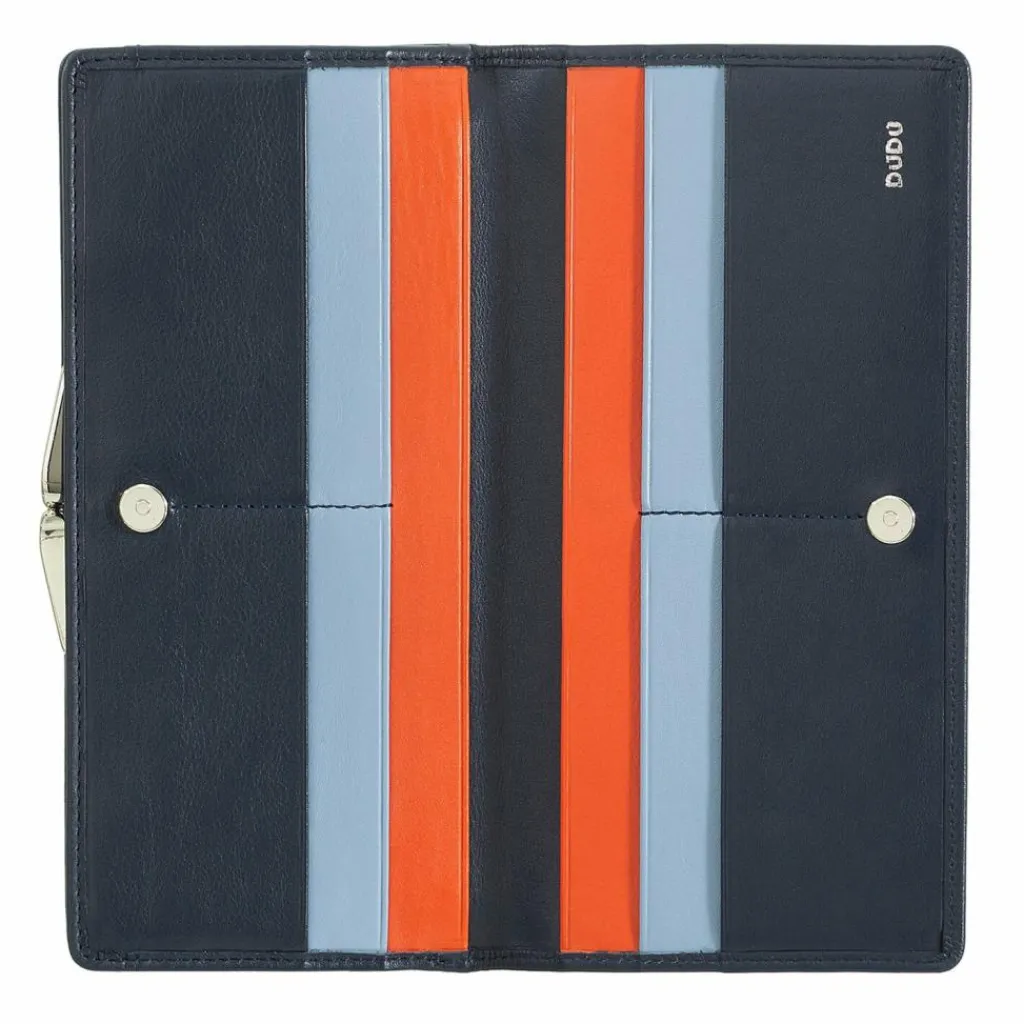 Sale DuDu Geldbörse RFID Schutz Leder 19.5 cm navy