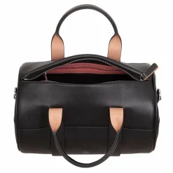 DuDu Henkeltaschen<Handtasche Leder 25 cm black rose