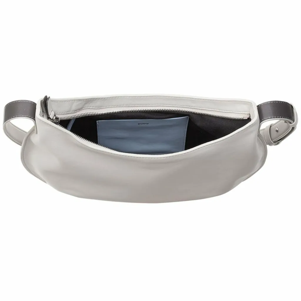 Best DuDu Hispani Schultertasche Leder 34 cm pearl grey