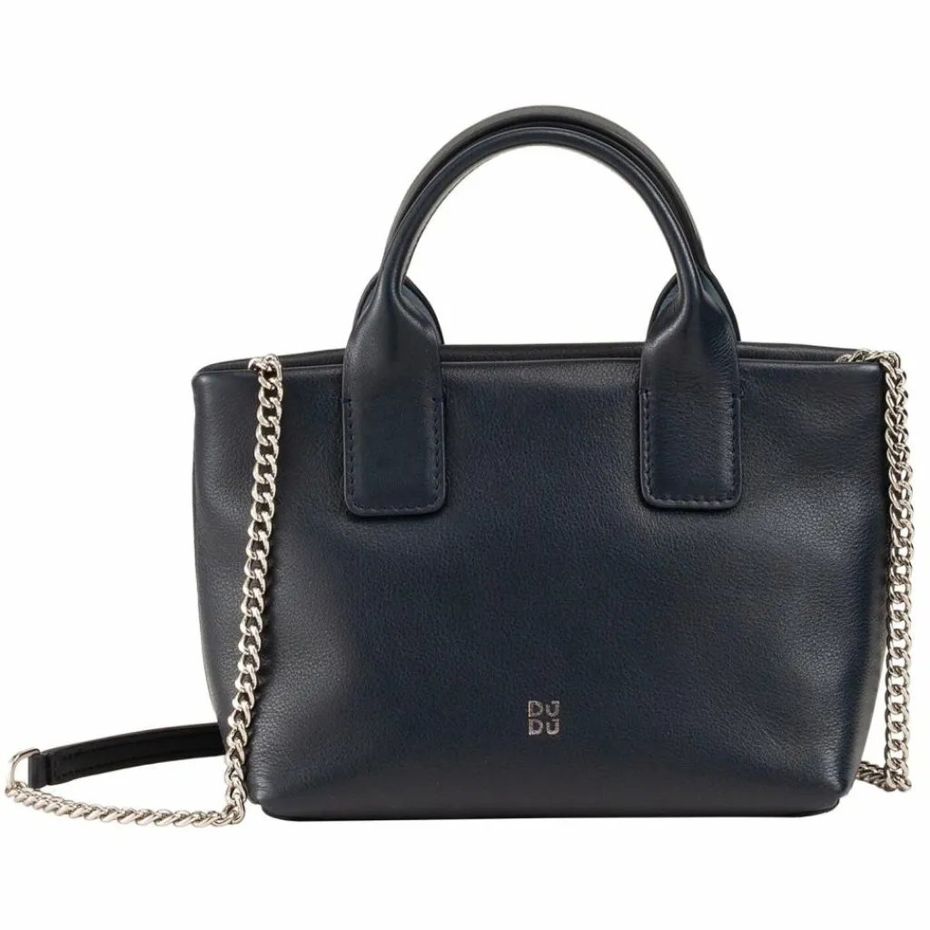 Sale DuDu Ibiza Handtasche Leder 22 cm navy