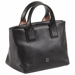 DuDu Henkeltaschen<Ibiza Handtasche Leder 22 cm schwarz rose