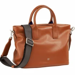DuDu Henkeltaschen<Jaqueline Handtasche Leder 28 cm zimt