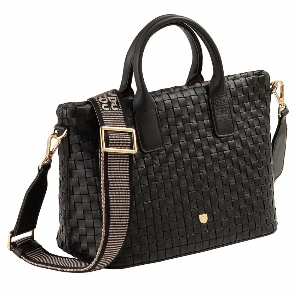 DuDu Shopper|Schultertaschen<Jaqueline Shopper Tasche Leder 28 cm black rose