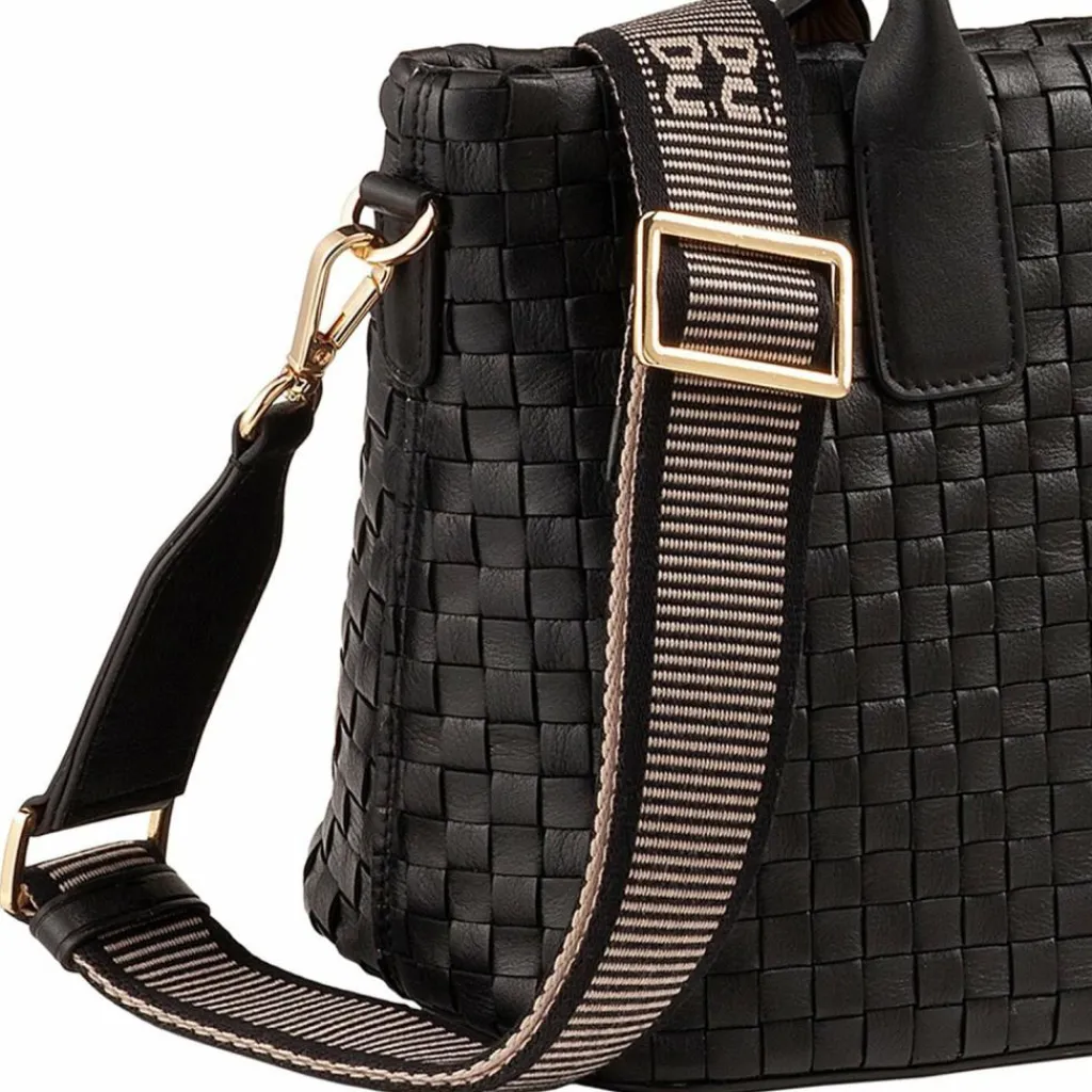 DuDu Shopper|Schultertaschen<Jaqueline Shopper Tasche Leder 28 cm black rose