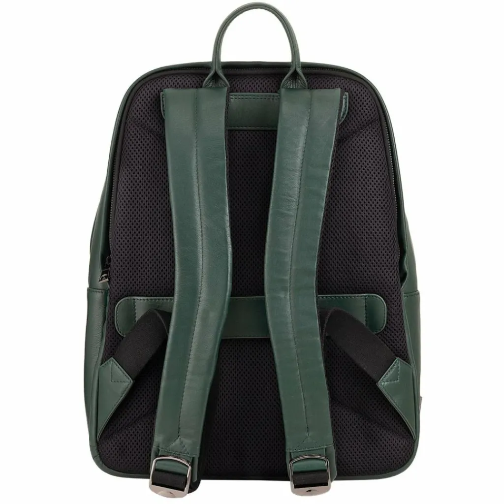 New DuDu New York Daypack Leder 41 cm Laptopfach mangrove