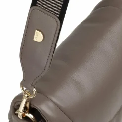 Sale DuDu Schultertasche Leder 22 cm taupe