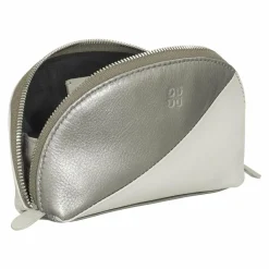 DuDu Kosmetiktaschen<Segovia Kosmetiktasche Leder 16 cm silber