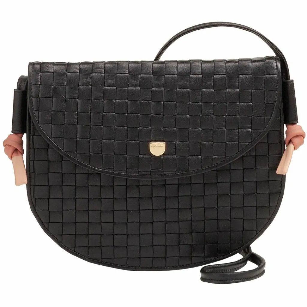 New DuDu Skye Umhängetasche Leder 21 cm black rose