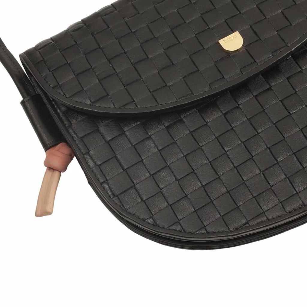 New DuDu Skye Umhängetasche Leder 21 cm black rose