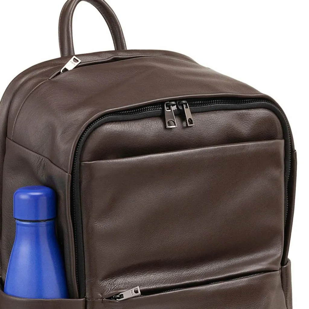 Online DuDu Sydney Daypack Leder 42 cm Laptopfach coffee