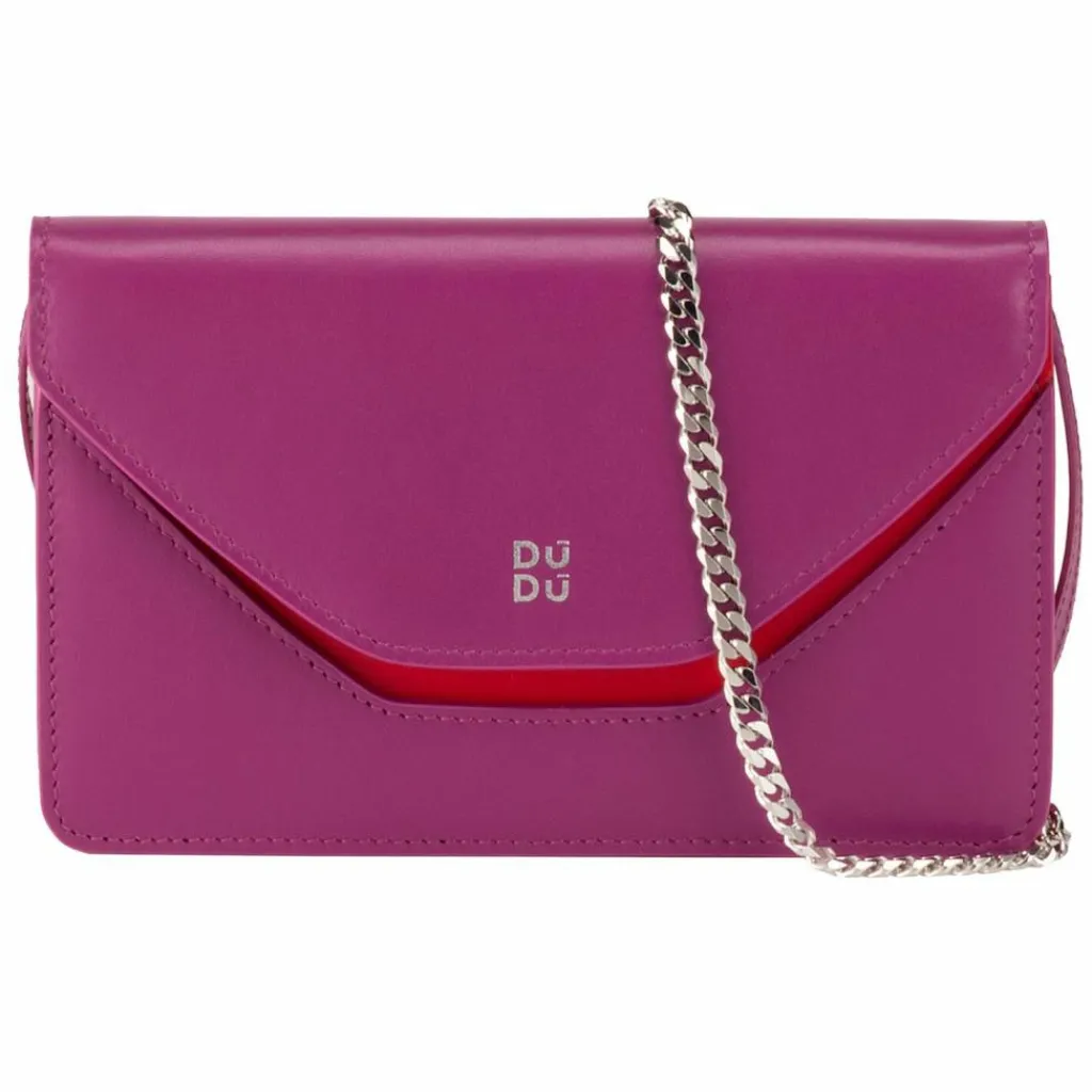 New DuDu Umhängetasche Leder 19 cm fuchsia