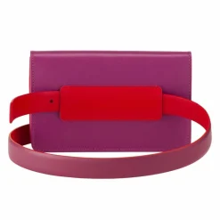New DuDu Umhängetasche Leder 19 cm fuchsia