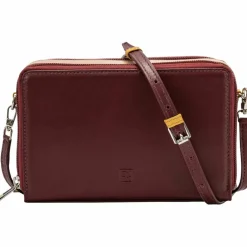 DuDu Umhängetaschen<Umhängetasche Leder 19 cm burgundy