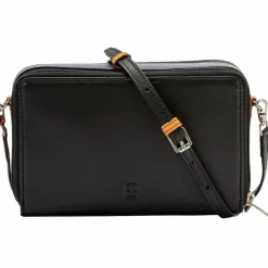 DuDu Umhängetaschen<Umhängetasche Leder 19 cm schwarz