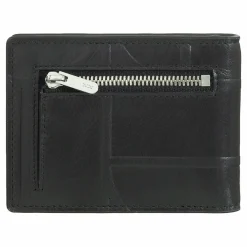 DuDu Herrengeldbörsen Querformat<Up Geldbörse RFID Schutz Leder 11 cm Geldscheinklammer black-taupe