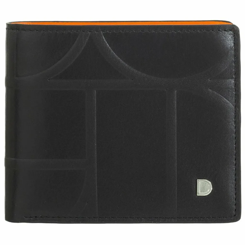 Online DuDu Up! Geldbörse RFID Schutz Leder 10.5 cm black-orange
