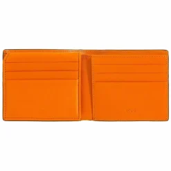 Online DuDu Up! Geldbörse RFID Schutz Leder 10.5 cm black-orange
