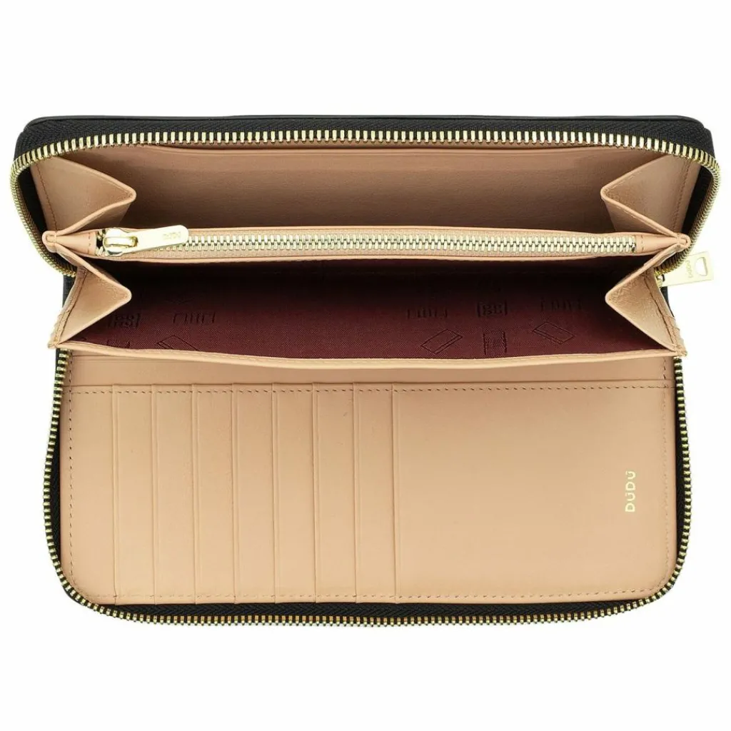 Outlet DuDu Up Geldbörse RFID Schutz Leder 20 cm black-nude