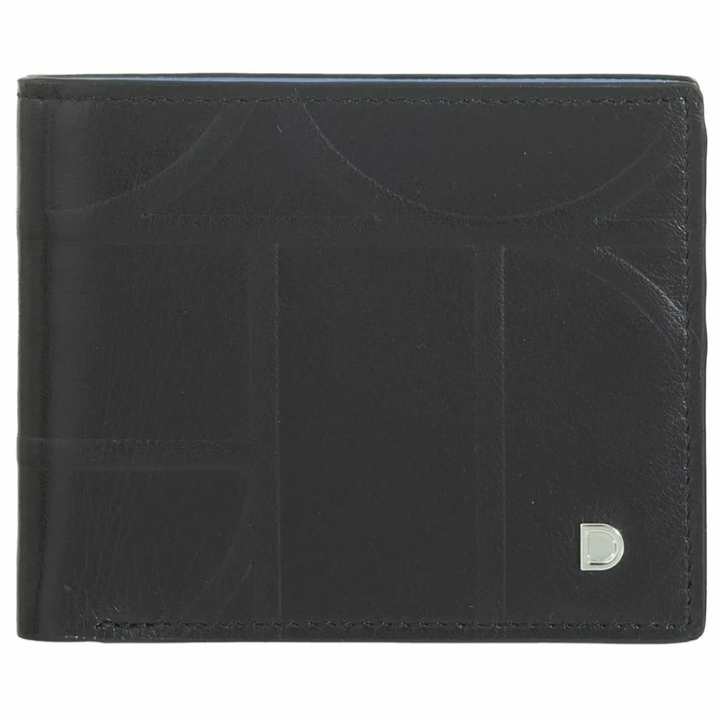 DuDu Herrengeldbörsen Querformat<Up! Geldbörse RFID Schutz Leder 10.5 cm black-pastel blue