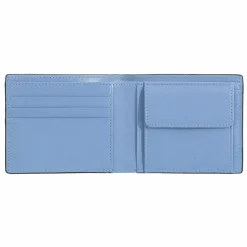 DuDu Herrengeldbörsen Querformat<Up! Geldbörse RFID Schutz Leder 10.5 cm black-pastel blue