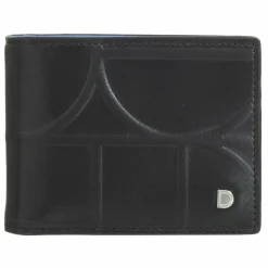 Best DuDu Up Geldbörse RFID Schutz Leder 11 cm Geldscheinklammer black-pastel blue