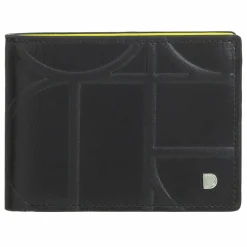 DuDu Herrengeldbörsen Querformat<Up! Geldbörse RFID Schutz Leder 11 cm black-bright yellow