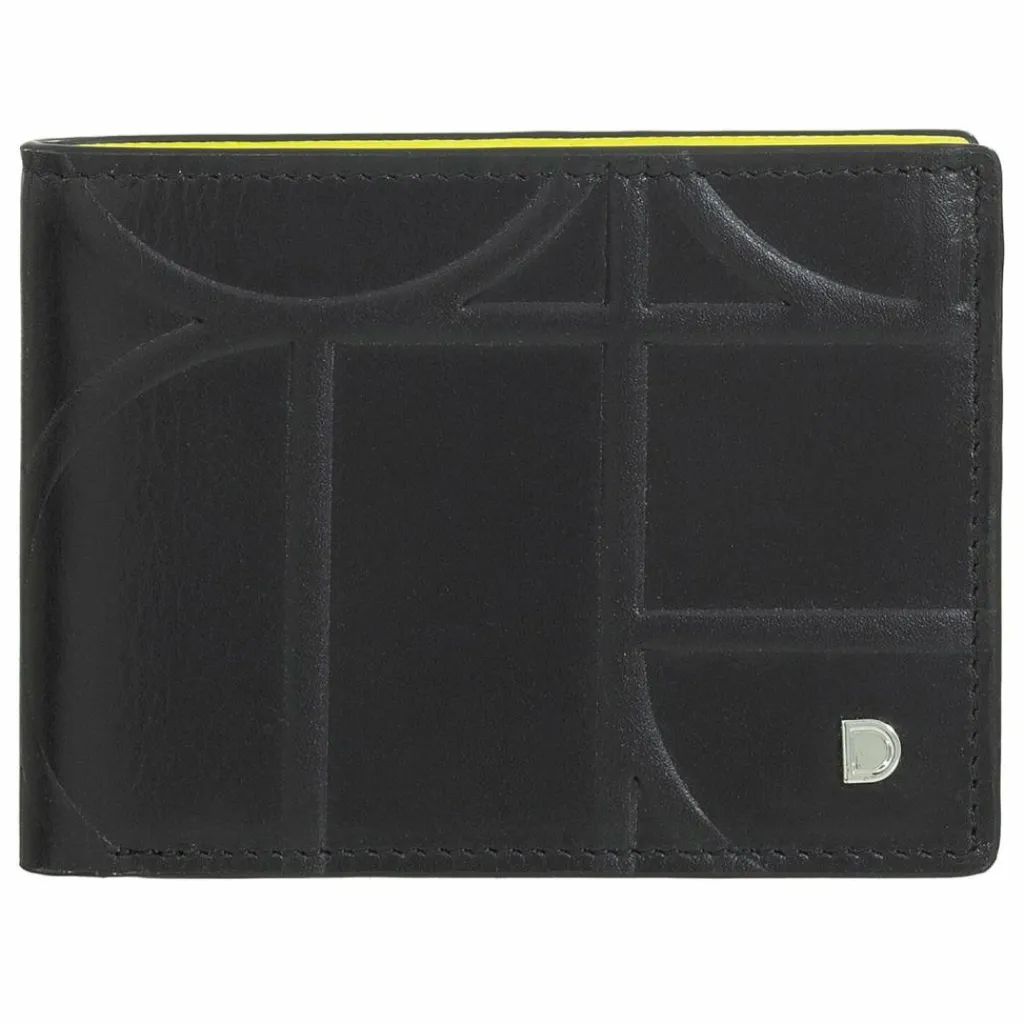 DuDu Herrengeldbörsen Querformat<Up! Geldbörse RFID Schutz Leder 11 cm black-bright yellow