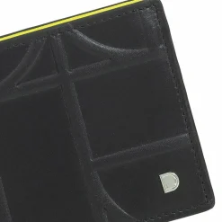 DuDu Herrengeldbörsen Querformat<Up! Geldbörse RFID Schutz Leder 11 cm black-bright yellow