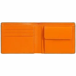 Sale DuDu Up! Geldbörse RFID Schutz Leder 10.5 cm black-orange