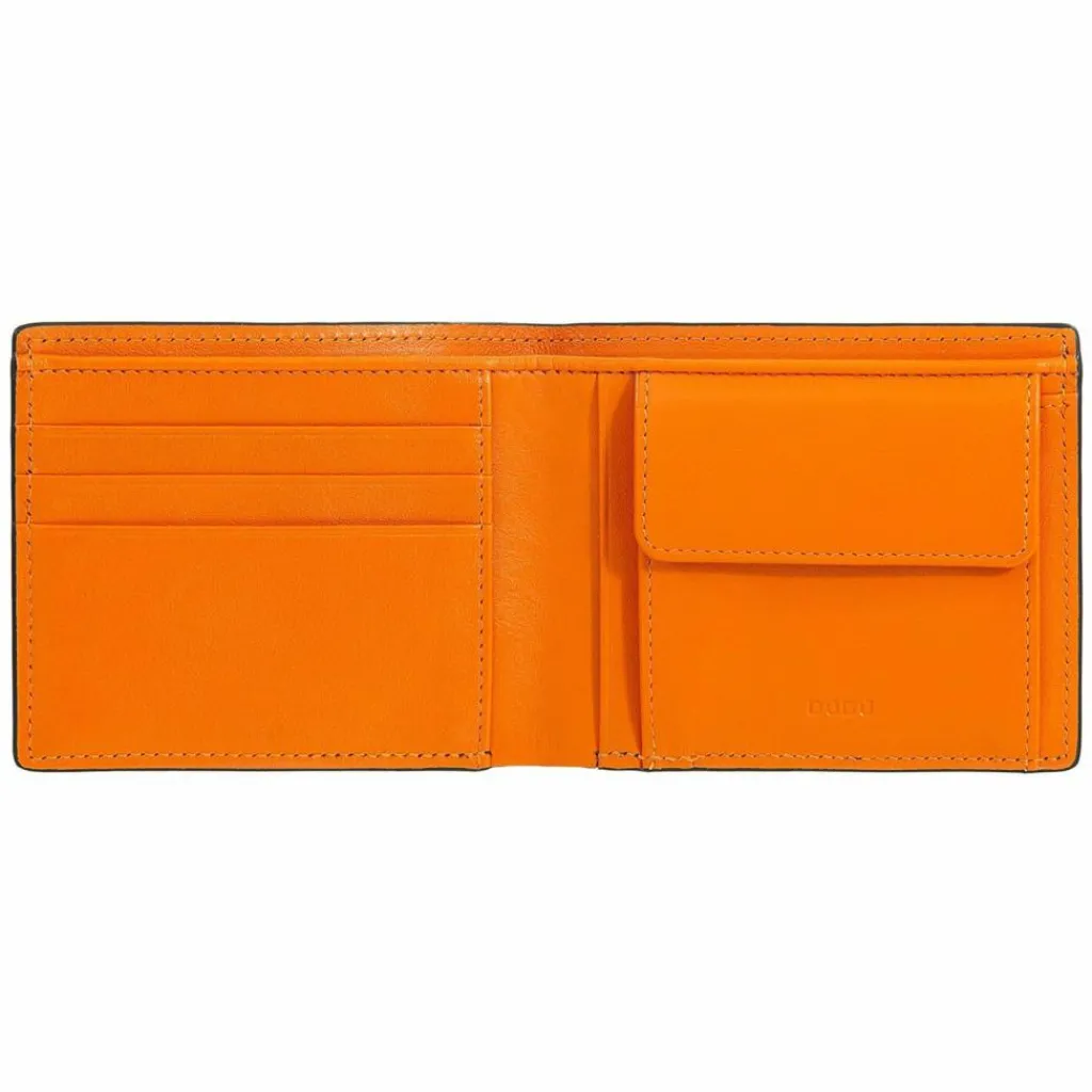 Sale DuDu Up! Geldbörse RFID Schutz Leder 10.5 cm black-orange