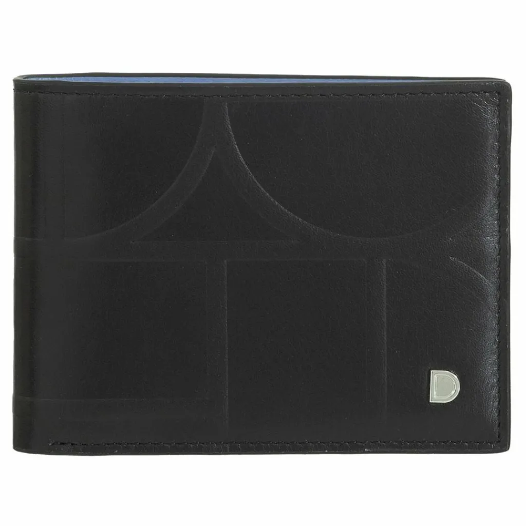 Outlet DuDu Up! Geldbörse RFID Schutz Leder 11 cm black-pastel blue